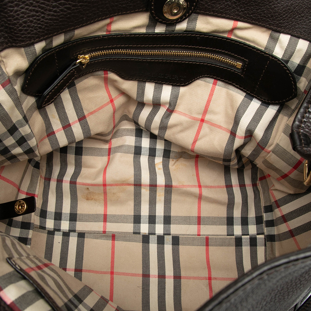 Pre-Loved Burberry Small Grained Calfskin Canterbury Tote - Picture 4 of 7